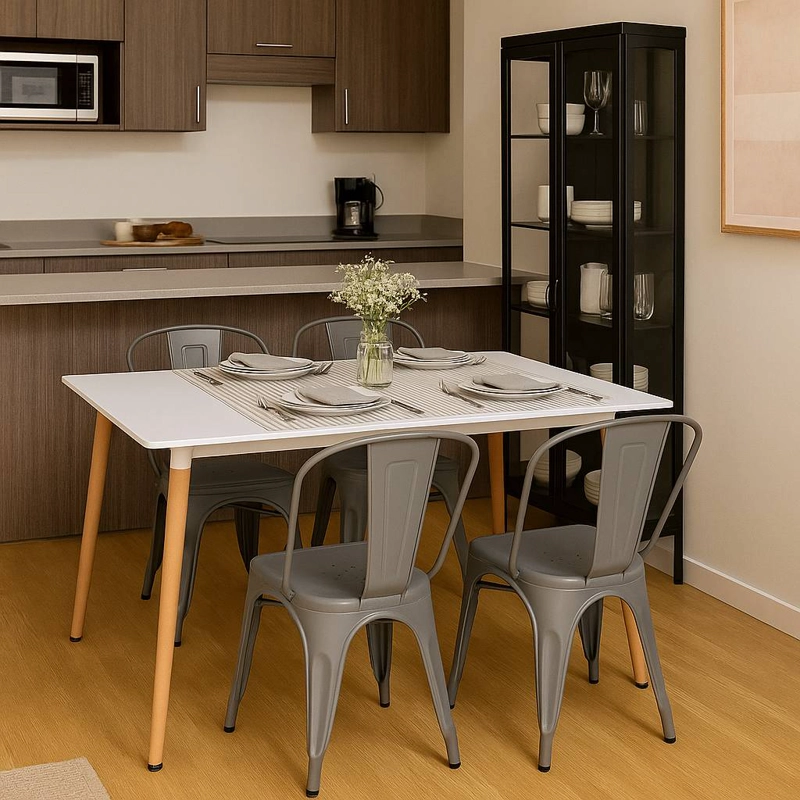 MESA COMEDOR WHITE MARKET EAMES RECTANGULAR BLANCO - 2