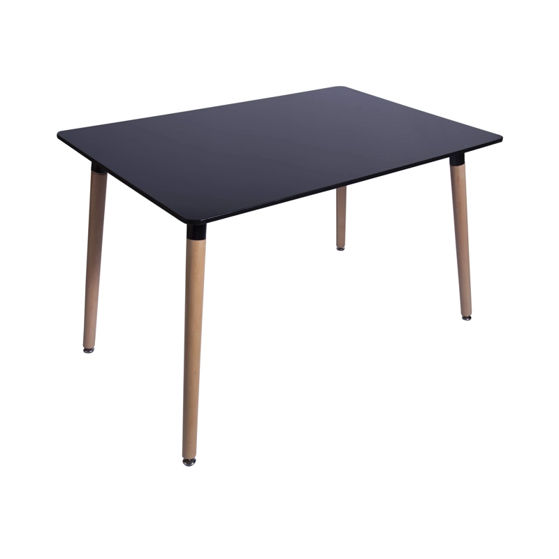 MESA COMEDOR EAMES RECTANGULAR NEGRO - 1
