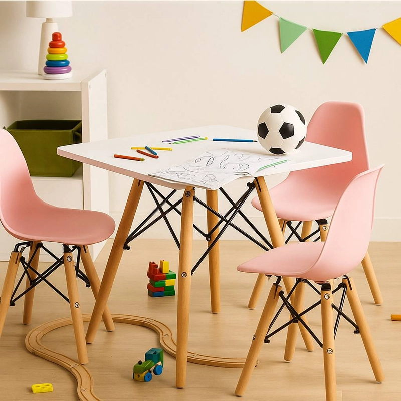 MESA DE NIÑO EAMES CUADRADA BLANCA - 2