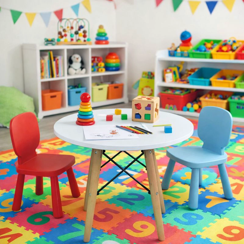 MESA DE NIÑOS EAMES REDONDA BLANCA - 2