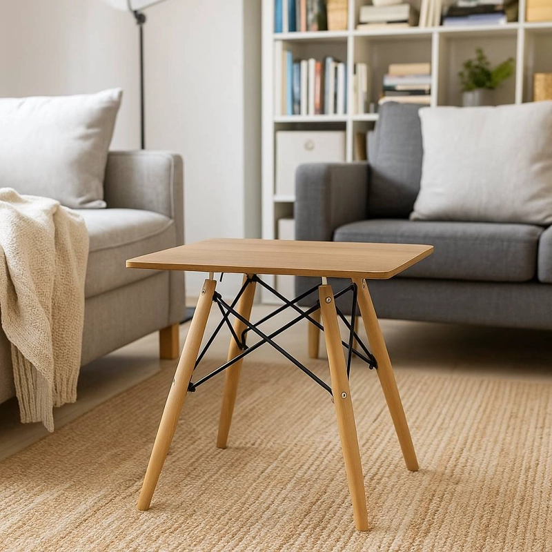 MESA LATERAL WHITE MARKET HYL-T01R EAMES CUADRADA CAFÉ - 2