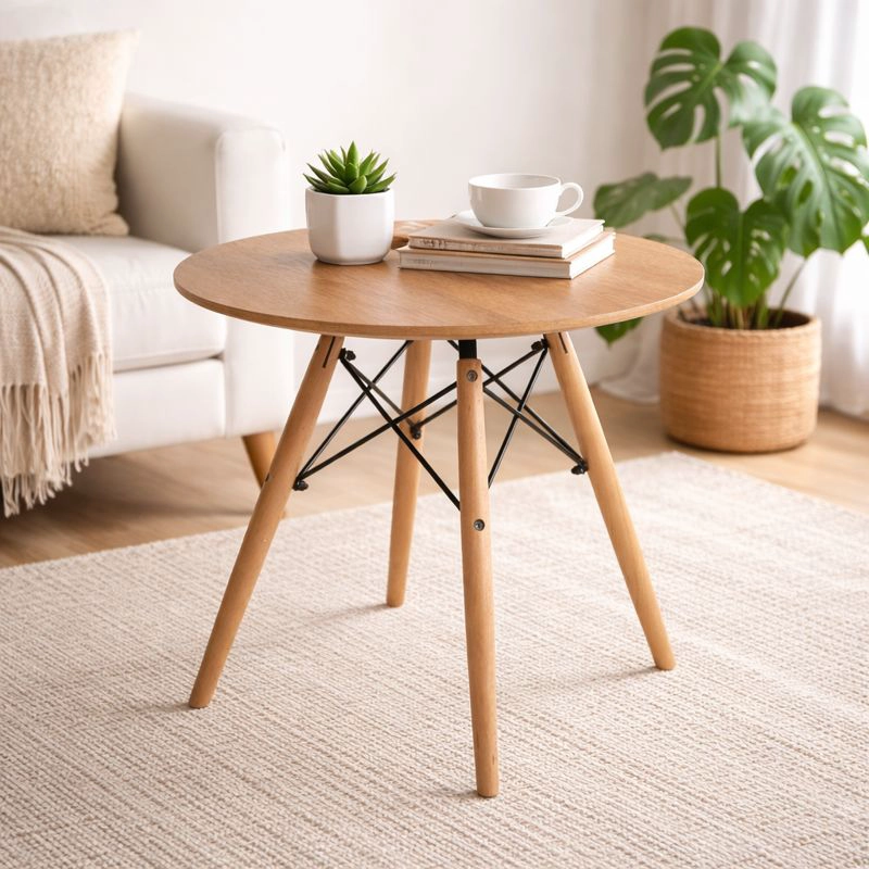 MESA LATERAL EAMES REDONDA CAFÉ - 2