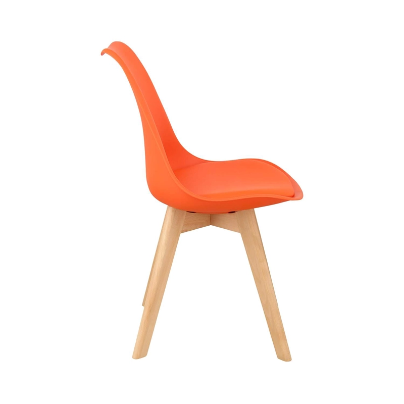 Pack 4 unidades Silla  Tulip acolchada Naranja - 5