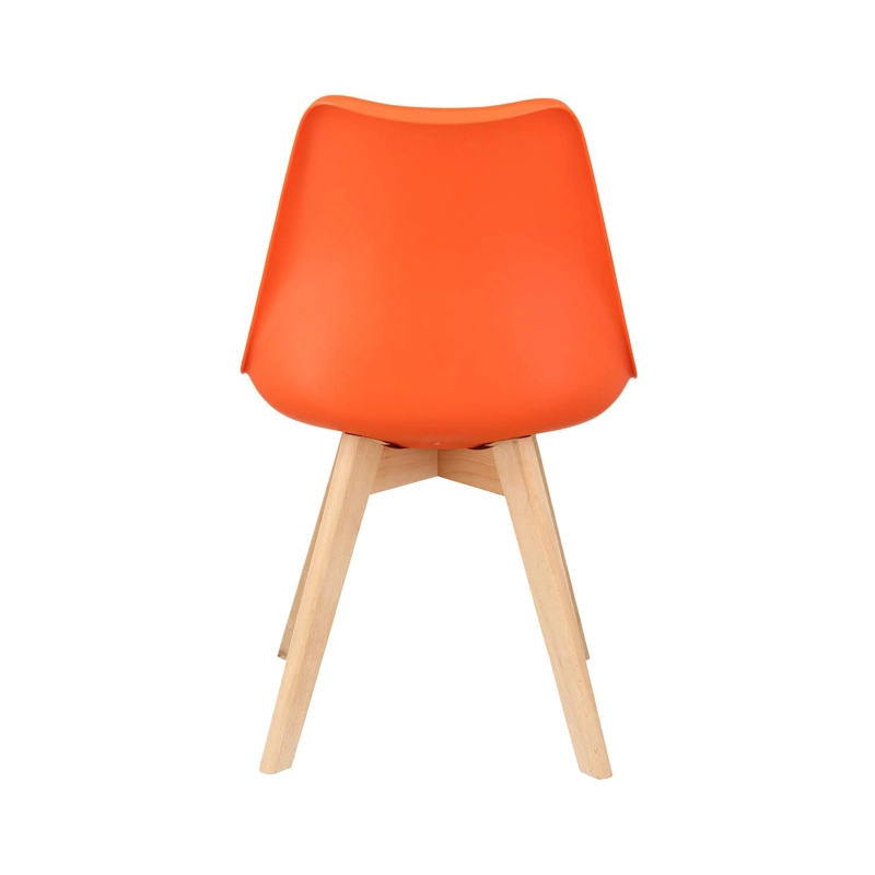 Pack 4 unidades Silla  Tulip acolchada Naranja - 6