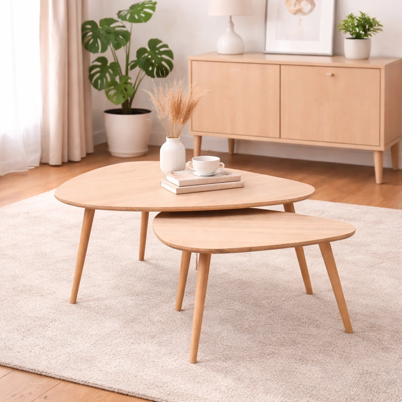 SET MESA WHITE MARKET CENTRO EAMES MADERA - 2