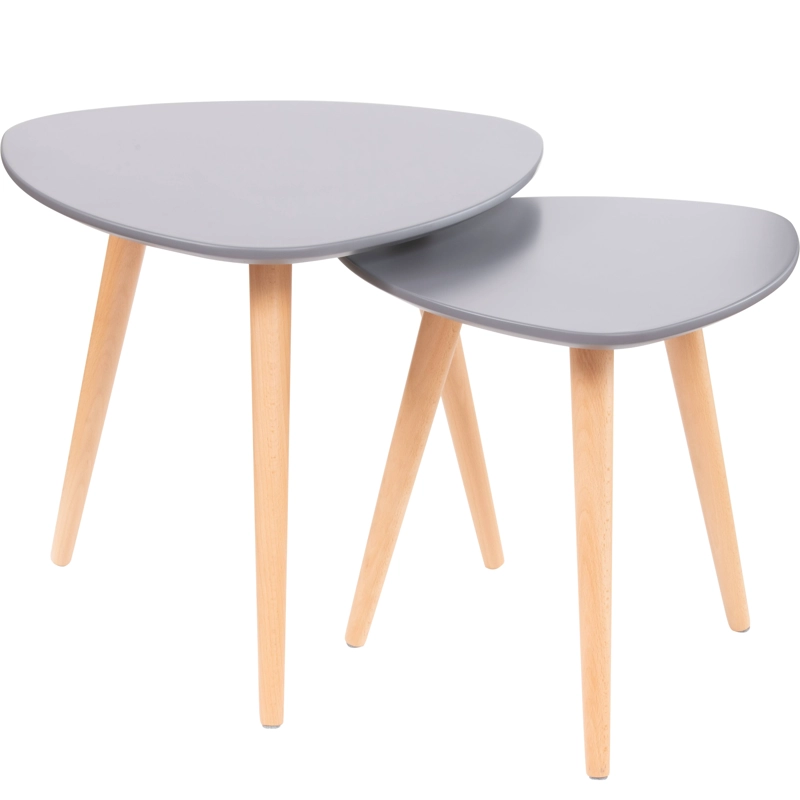 SET 2 MESAS LATERALES WHITE MARKET 9364-T TORONTO - 1