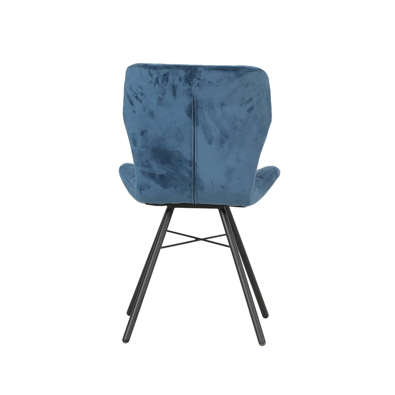 PACK WHITE MARKET ACERO TERCIOPELO AZUL X 2 SILLA FILADELFIA - 6
