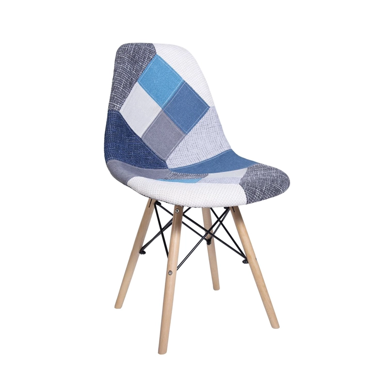 PACK WHITE MARKET PATCHWORK MODELO 1 AZUL X 4 SILLA EAMES PATHWORK - 4