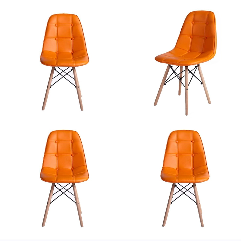 PACK WHITE MARKET NARANJO X 4 SILLA EAMES NARANJA - 1