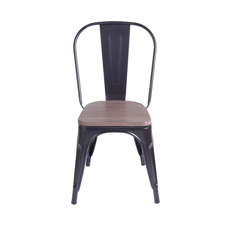 PACK WHITE MARKET ACERO NEGRO X 4 SILLA TOLIX NEGRA - 3