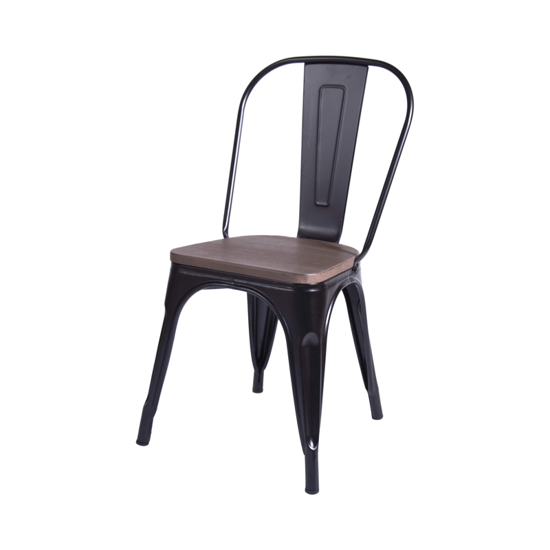 PACK WHITE MARKET ACERO NEGRO X 4 SILLA TOLIX NEGRA - 4