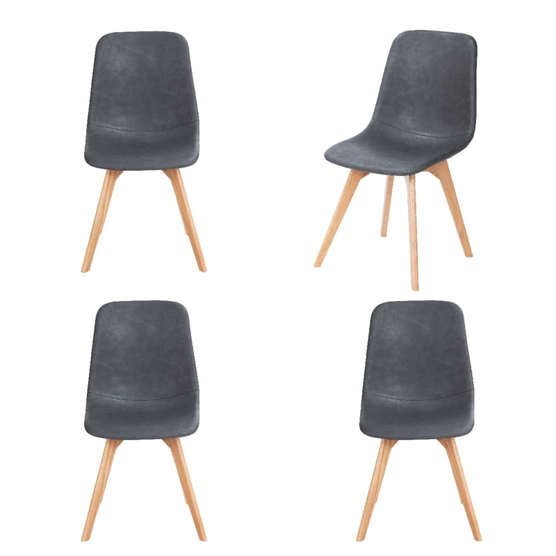 PACK WHITE MARKET GRIS X 4 SILLA MILAN - 1