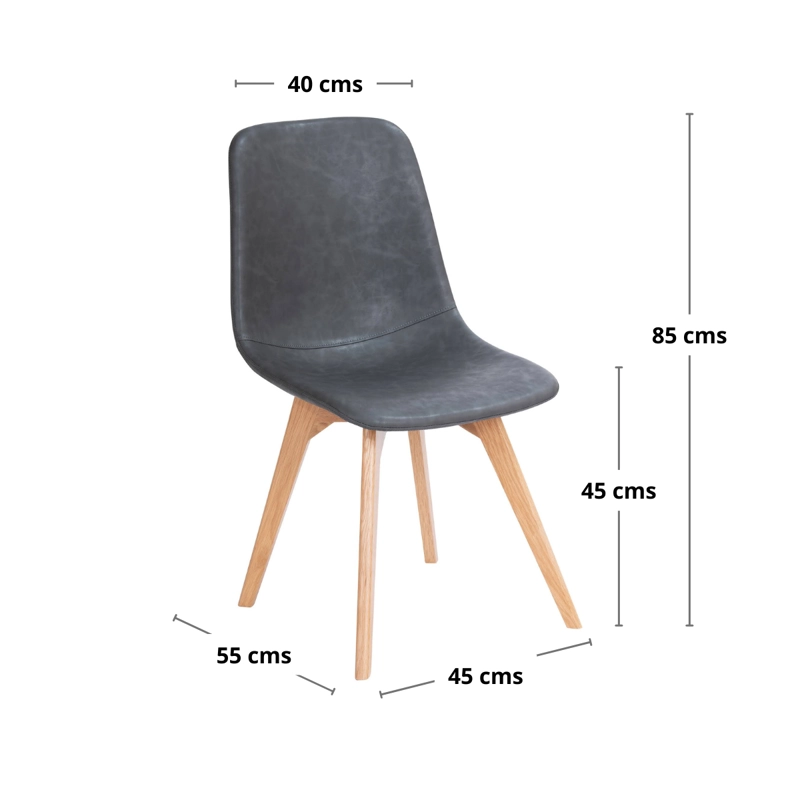PACK WHITE MARKET GRIS X 4 SILLA MILAN - 3