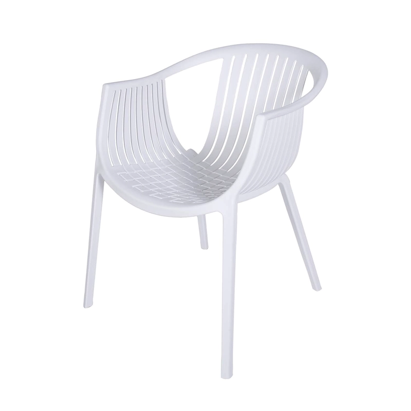 PACK X 4 SILLA EN COLOR BLANCO POLIPROPILENO PARA EXTERIOR APILABLE - 3