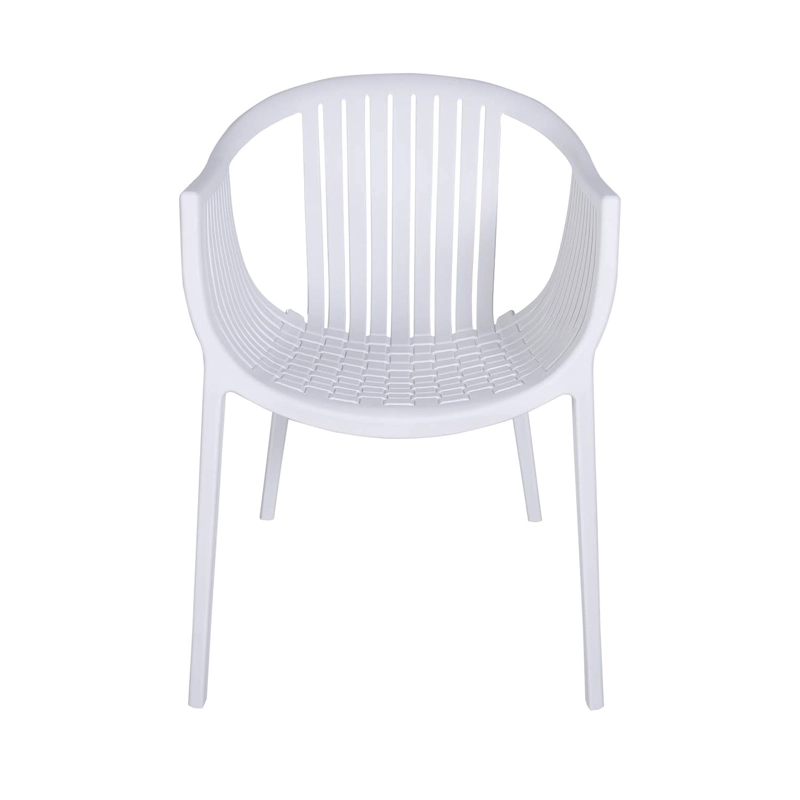 PACK X 4 SILLA EN COLOR BLANCO POLIPROPILENO PARA EXTERIOR APILABLE - 4