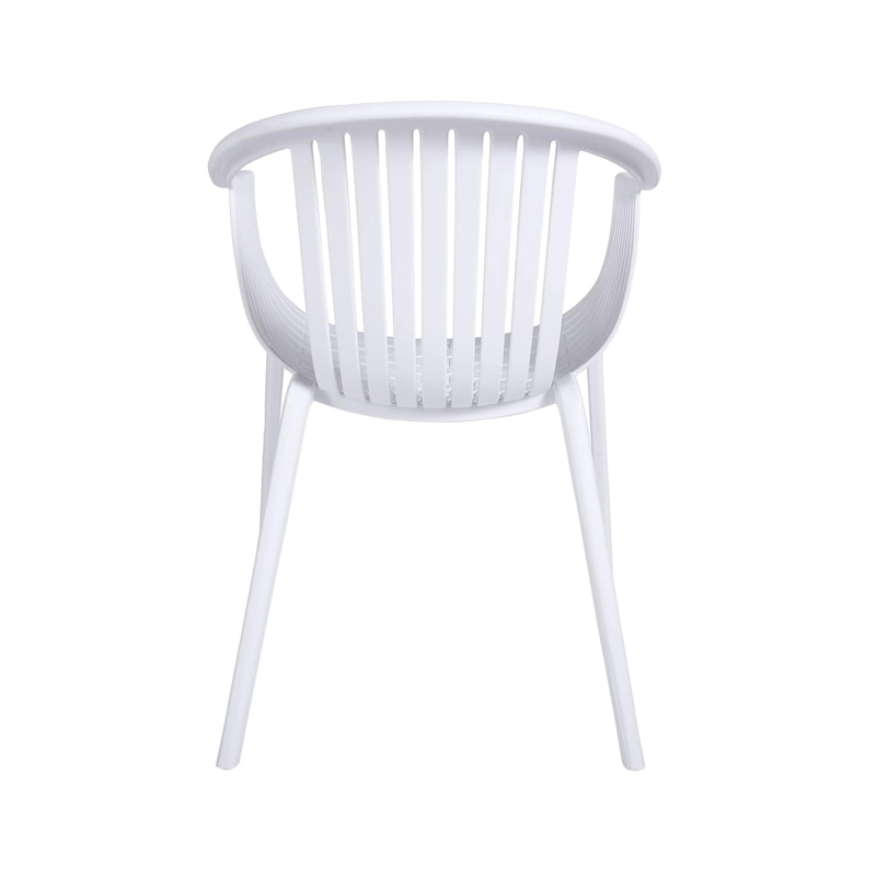PACK X 4 SILLA EN COLOR BLANCO POLIPROPILENO PARA EXTERIOR APILABLE - 5