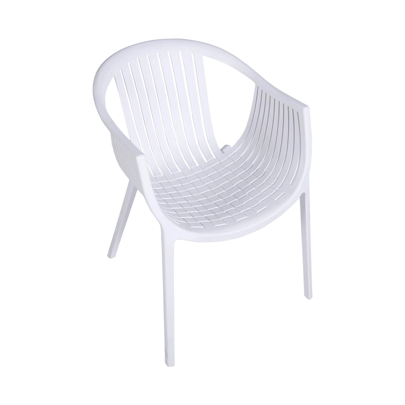 PACK X 4 SILLA EN COLOR BLANCO POLIPROPILENO PARA EXTERIOR APILABLE - 6