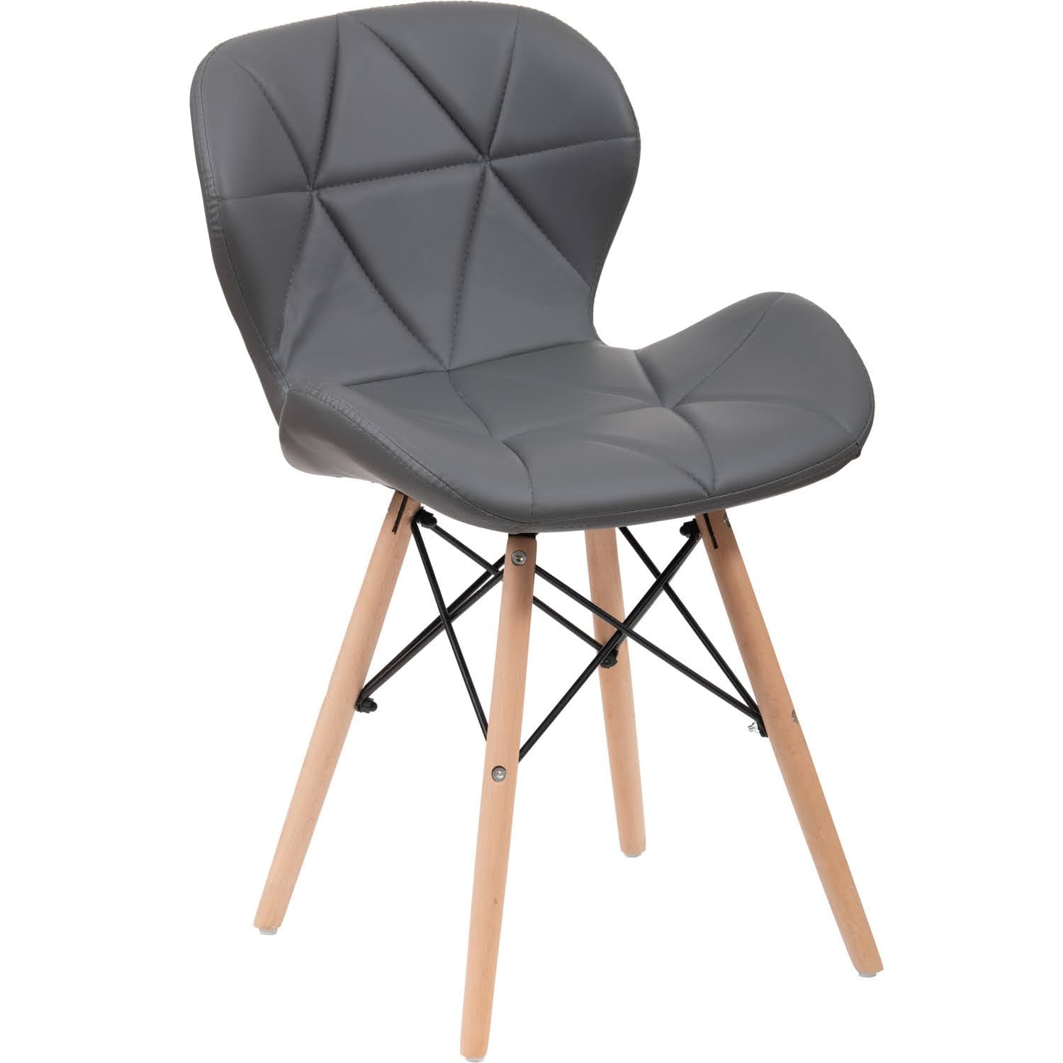 PACK X 4 SILLA EAMES AVIADOR ACOLCHADA GRIS - 3