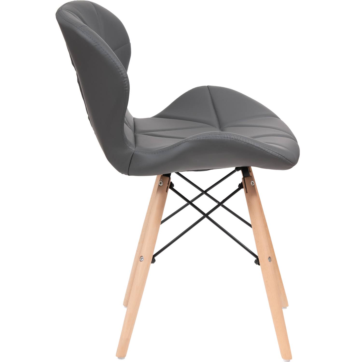 PACK X 4 SILLA EAMES AVIADOR ACOLCHADA GRIS - 5