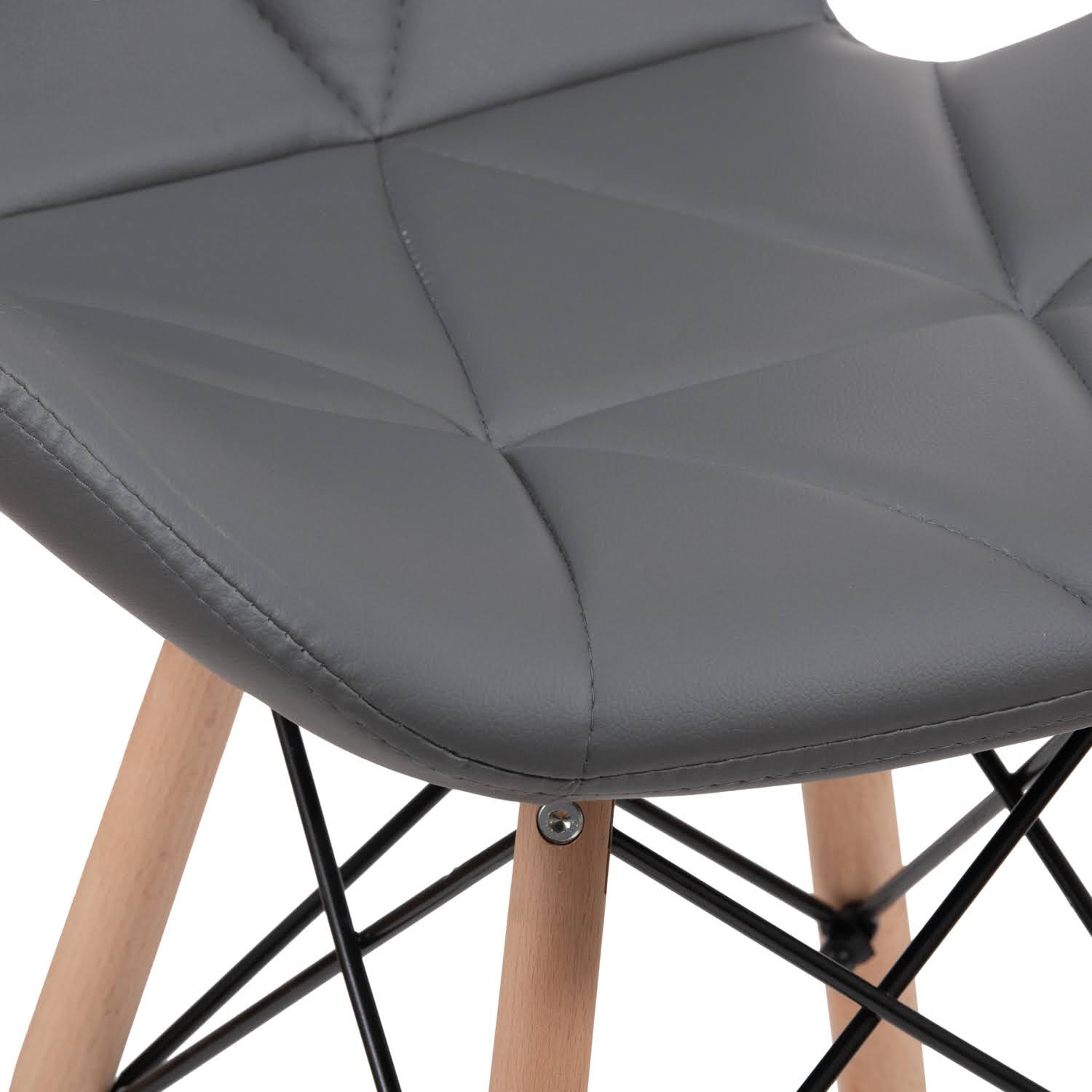PACK X 4 SILLA EAMES AVIADOR ACOLCHADA GRIS - 6