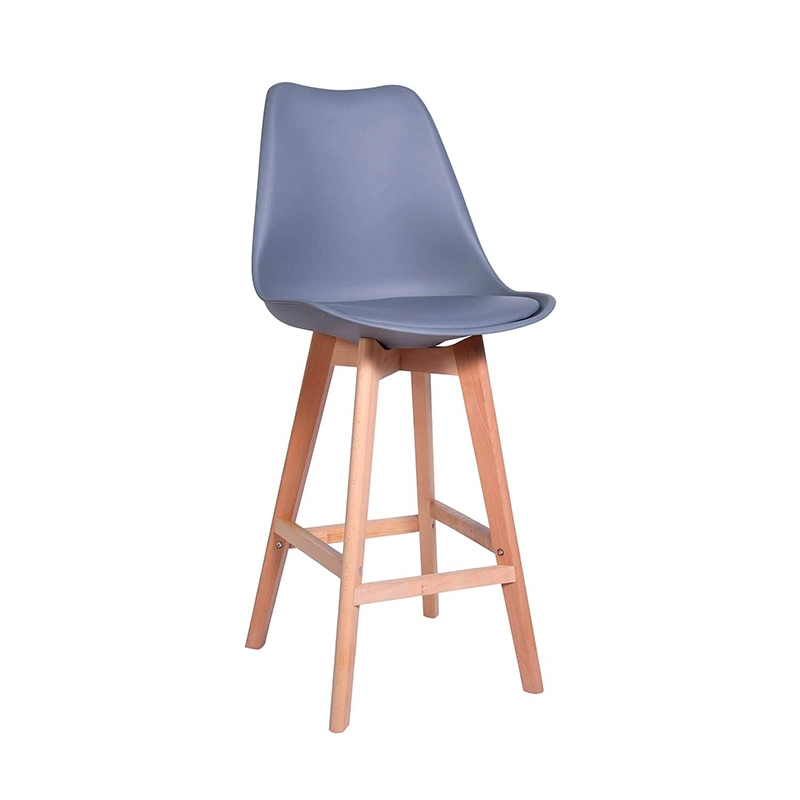 PACK X 2 TABURETES EAMES ACOLCHADO CON RESPALDO GRIS - 6