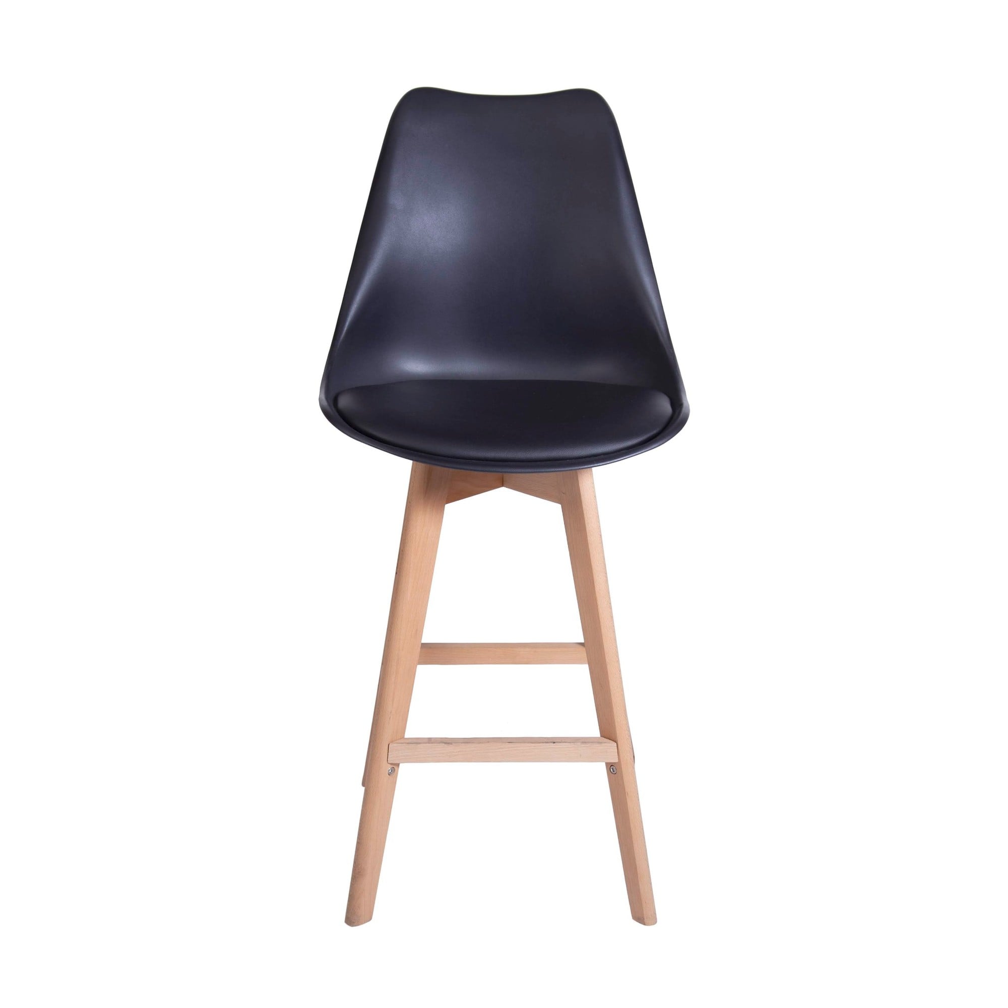 PACK X 2 TABURETES EAMES CON RESPALDO EN COLOR NEGRO - 3