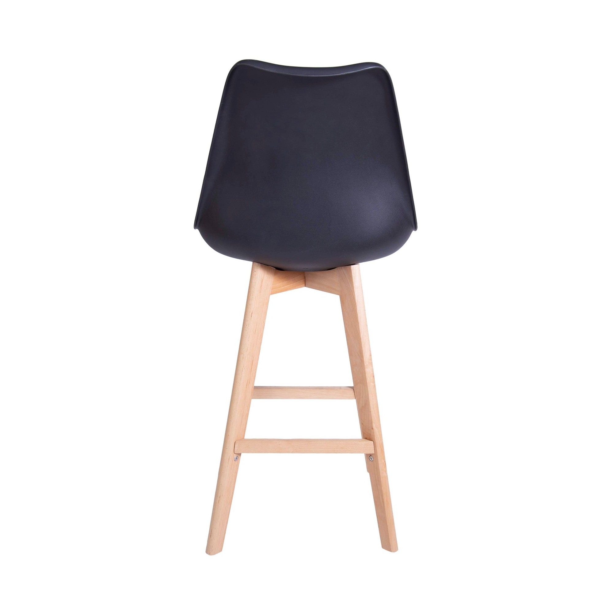 PACK X 2 TABURETES EAMES CON RESPALDO EN COLOR NEGRO - 6