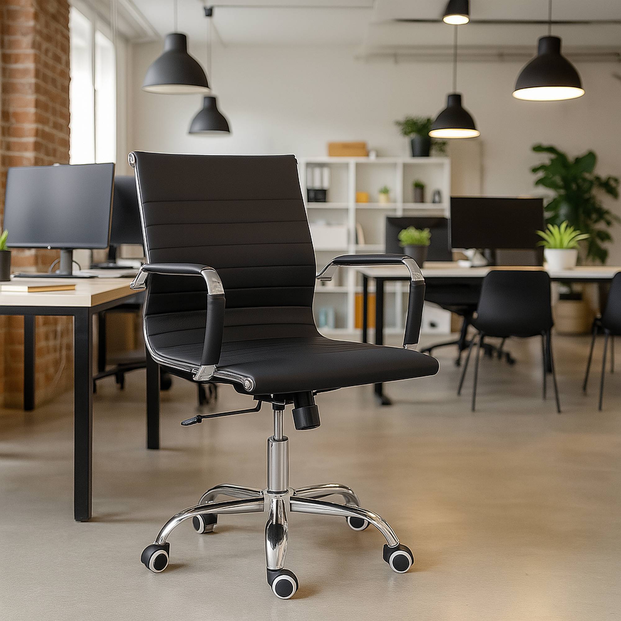 SILLA EJECUTIVA BLACKLINE ERGONOMICA CON ALTURA DE ASIENTO REGULABLE - 2