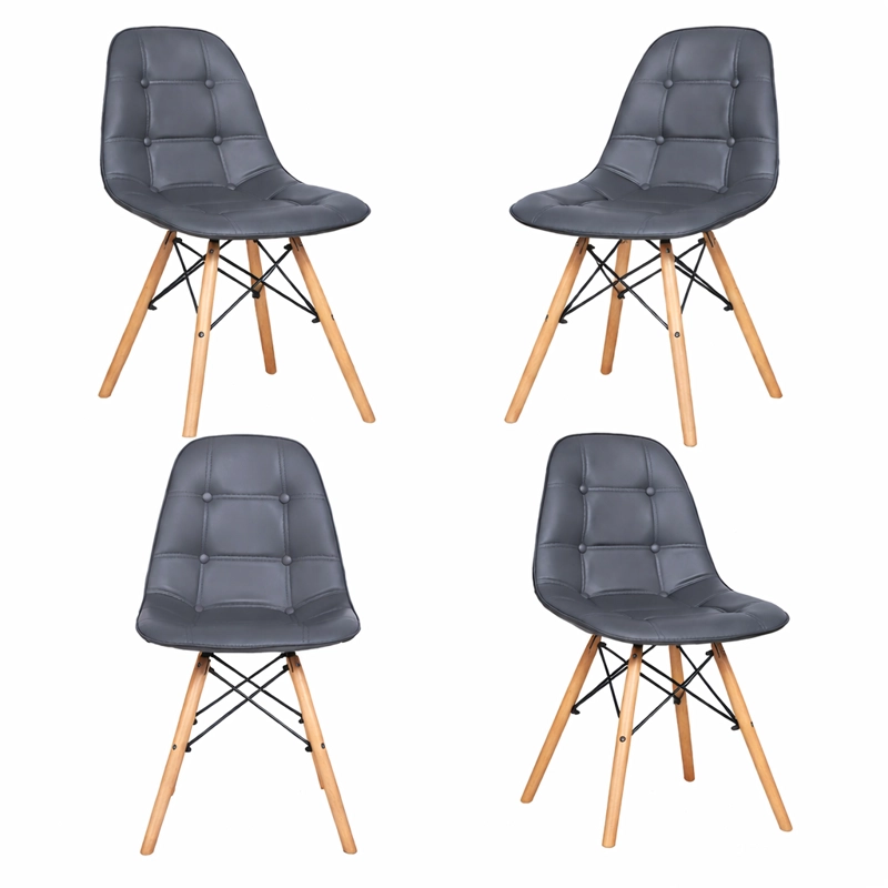 PACK X 4 SILLA EAMES ACOLCHADA GRIS - 1