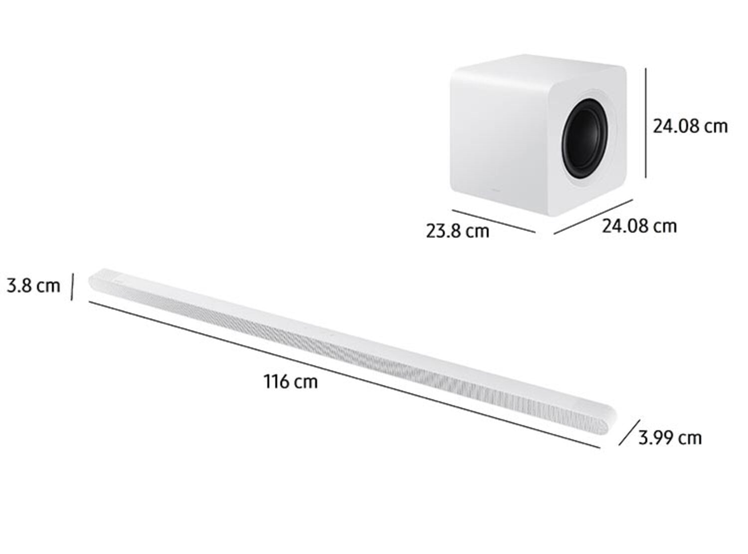 SOUNDBAR BLUETOOTH SAMSUNG ULTRA SLIM HW-S801D 3.1.2 CH SUB WOOFER - 3