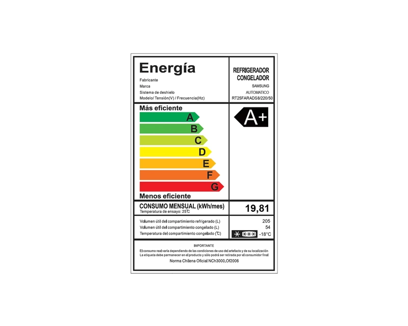 REFRIGERADOR TOP MOUNT NO FROST 255 L RT25FARADS8/ZS - 5