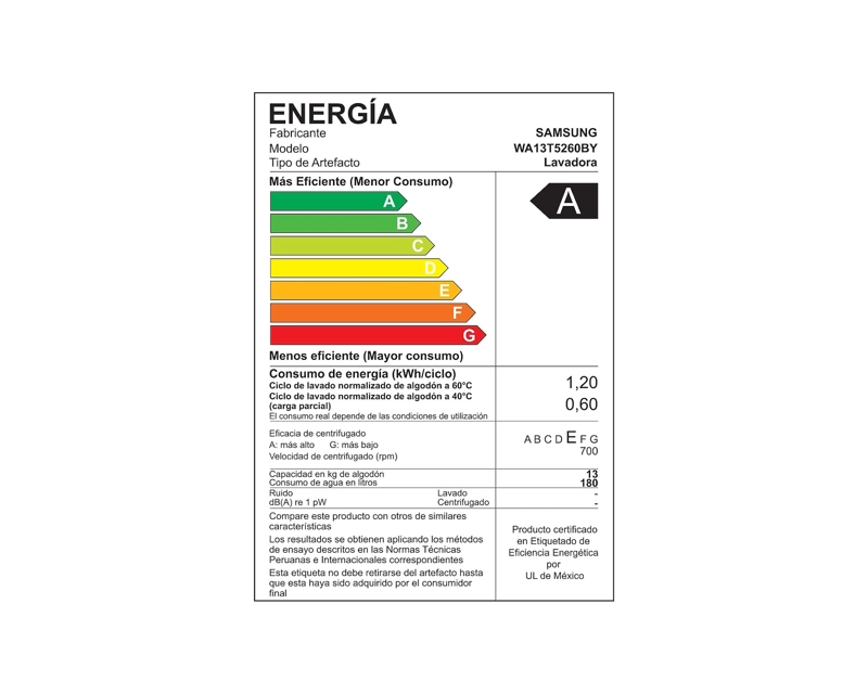LAVADORA AUTOMATICA 13KG SAMSUNG WA13T5260BY-ZS - 6