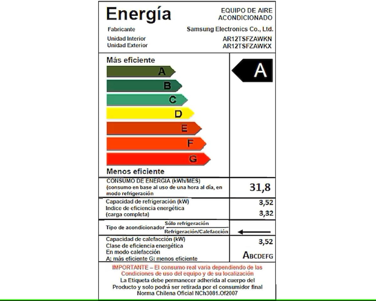 AIRE ACONDICIONADO SAMSUNG SPLIT INVERTER 12,000 BTU AR12TSFZAWK - 3