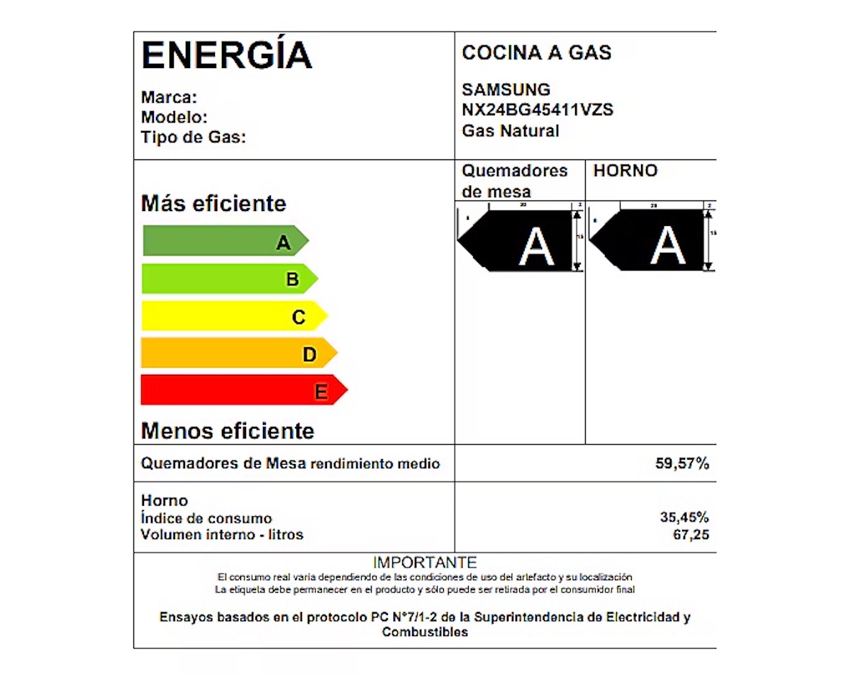 COCINA GAS SAMSUNG 4 PLATOS QUEMADOR RAPIDO - 9