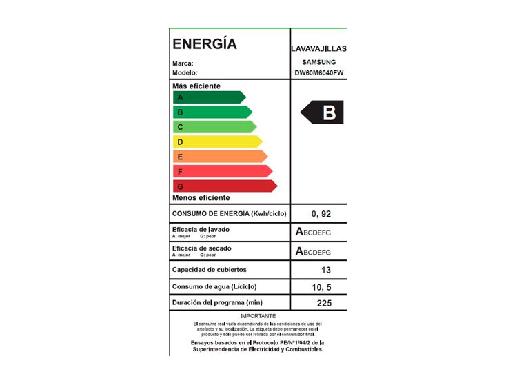 LAVAVAJILLAS SAMSUNG 13 CUBIERTOS DW60M6040FW/ZS - 10