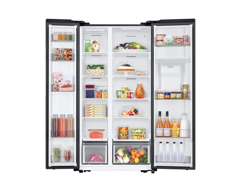 REFRIGERADOR SIDE BY SIDE CON DISPENSADOR 560L NEGRO - CAJA RECICLADA - 6