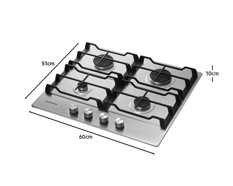 ENCIMERA A GAS SAMSUNG 4 QUEMADORES SILVER - 5