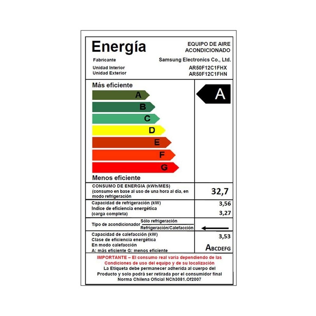 AIRE ACONDICIONADO SPLIT SAMSUNG 12000 BTU - 9
