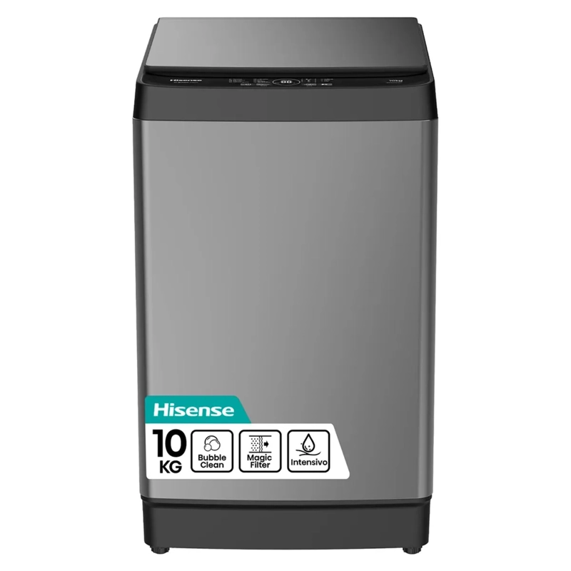 LAVADORA HISENSE WT3K1023UT 10 KG GRIS CARGA SUPERIOR - 1