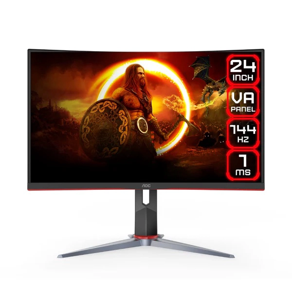 MONITOR GAMER AOC C24G2 24' CURVO 165HZ 1MS FREESYNC PREMIUM - 1
