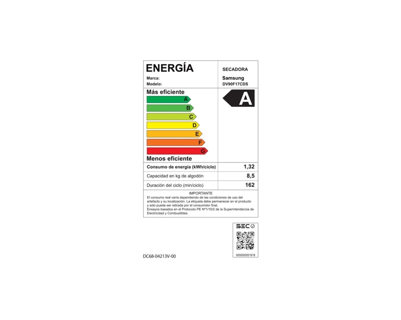SECADORA SAMSUNG DV90F17CDSZS 17KG BOMBA DE CALOR AI - 10