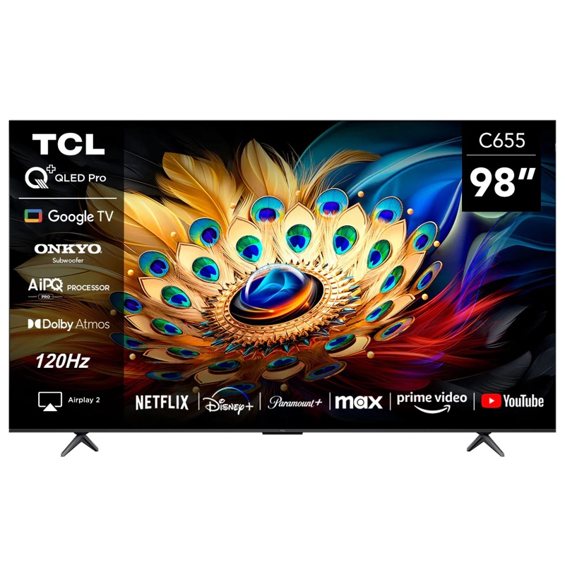 SMART TV TCL 98C655 98” QLED 4K GOOGLE TV DOLBY VISION - 1