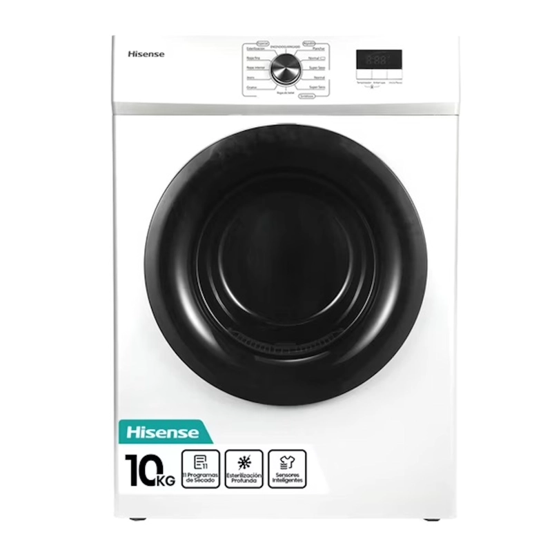 SECADORA HISENSE 10 KG VENTILACION FRONTAL - 1