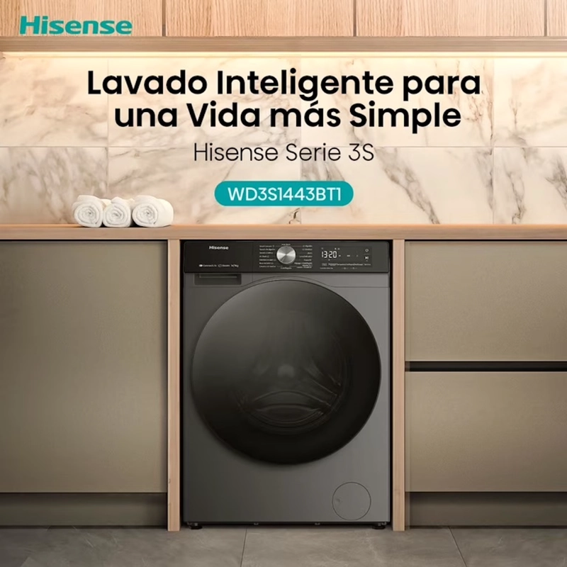 LAVADORA SECADORA HISENSE 14/9 KG FRONTAL - 5