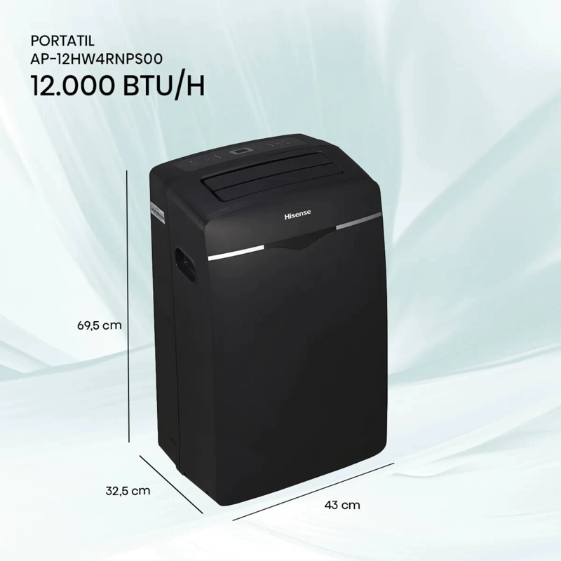AIRE ACONDICIONADO PORTATIL HISENSE AP12HW4RNPS00 12.000 BTU - 2