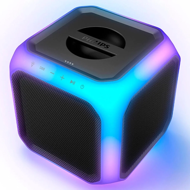 PARLANTE PHILIPS TAX7207-10 BLUETOOTH 80W CON LUCES 360° - 1