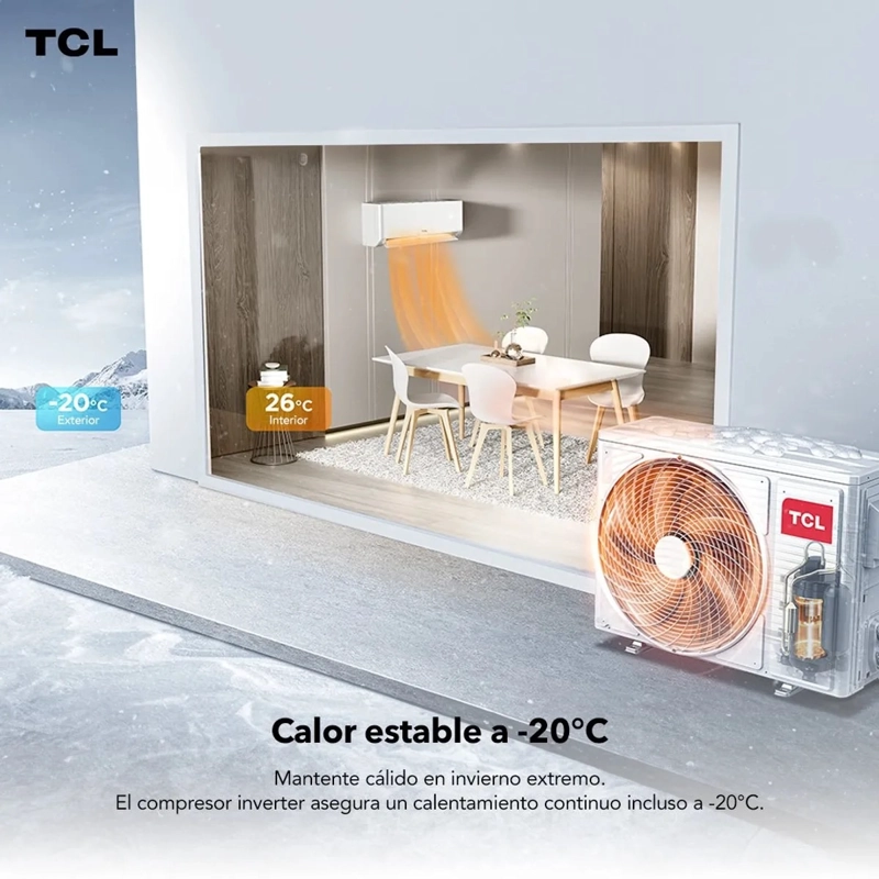 AIRE ACONDICIONADO INVERTER TCL TAC-24CHSA 24.000 BTU WI-FI - 2