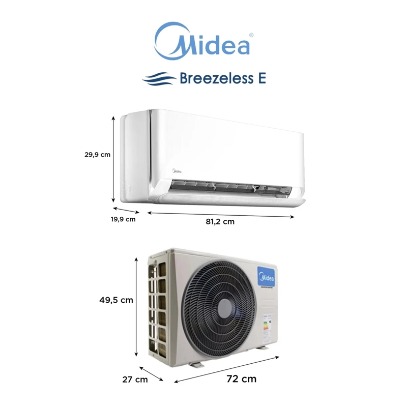 AIRE ACONDICIONADO MIDEA MOX104 BREEZELESS 9.000 BTU - 4