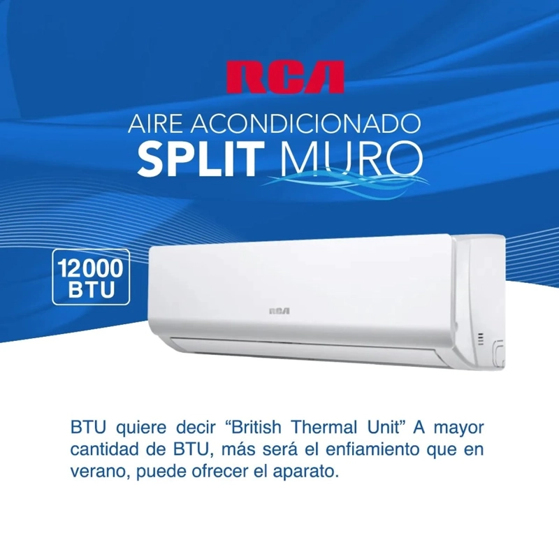 AIRE ACONDICIONADO SPLIT RCA RCA-12SP 12.000 BTU FRIO CALOR - 5