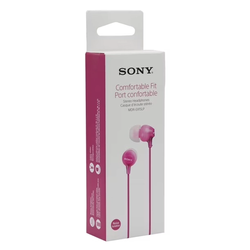 AUDIFONOS SONY MDR-EX15LP ROSADO IN-EAR - 1
